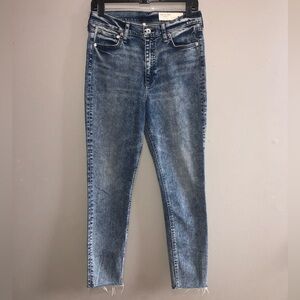 rag & bone Women’s Acid Wash Nina High Rise Skinny Jeans